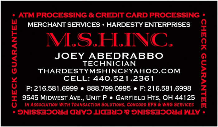 
full color business cards merchant services front
