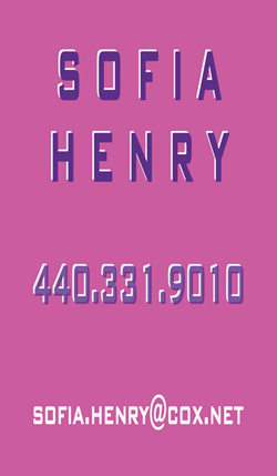  
full color business cards sofia henry gifts
